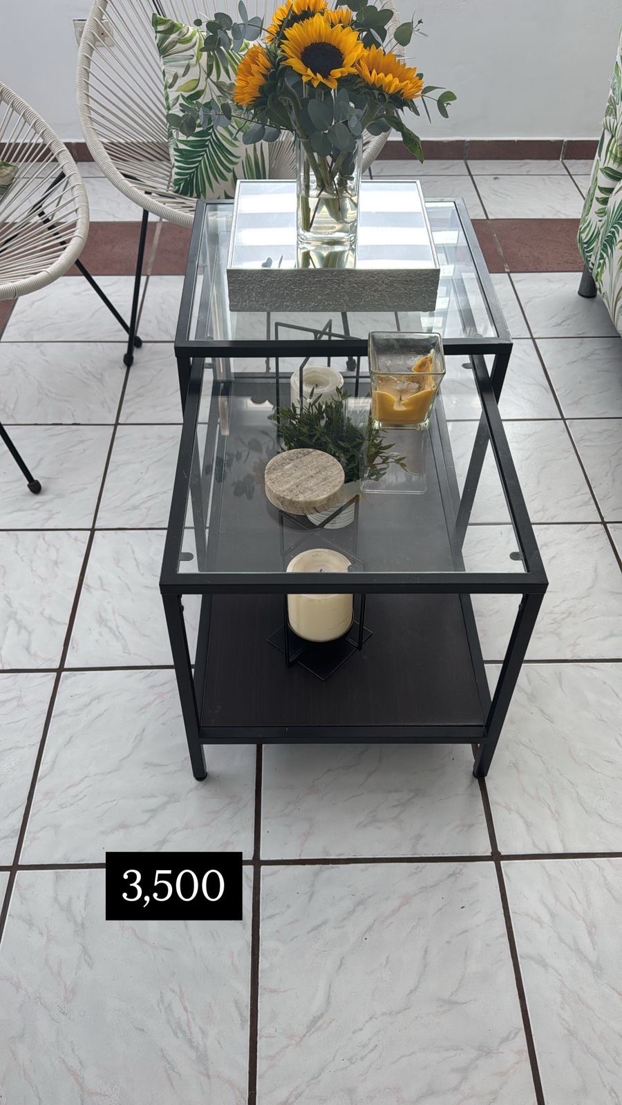 decoración y accesorios - Juego de mesas de centro con accesorios incluido  0