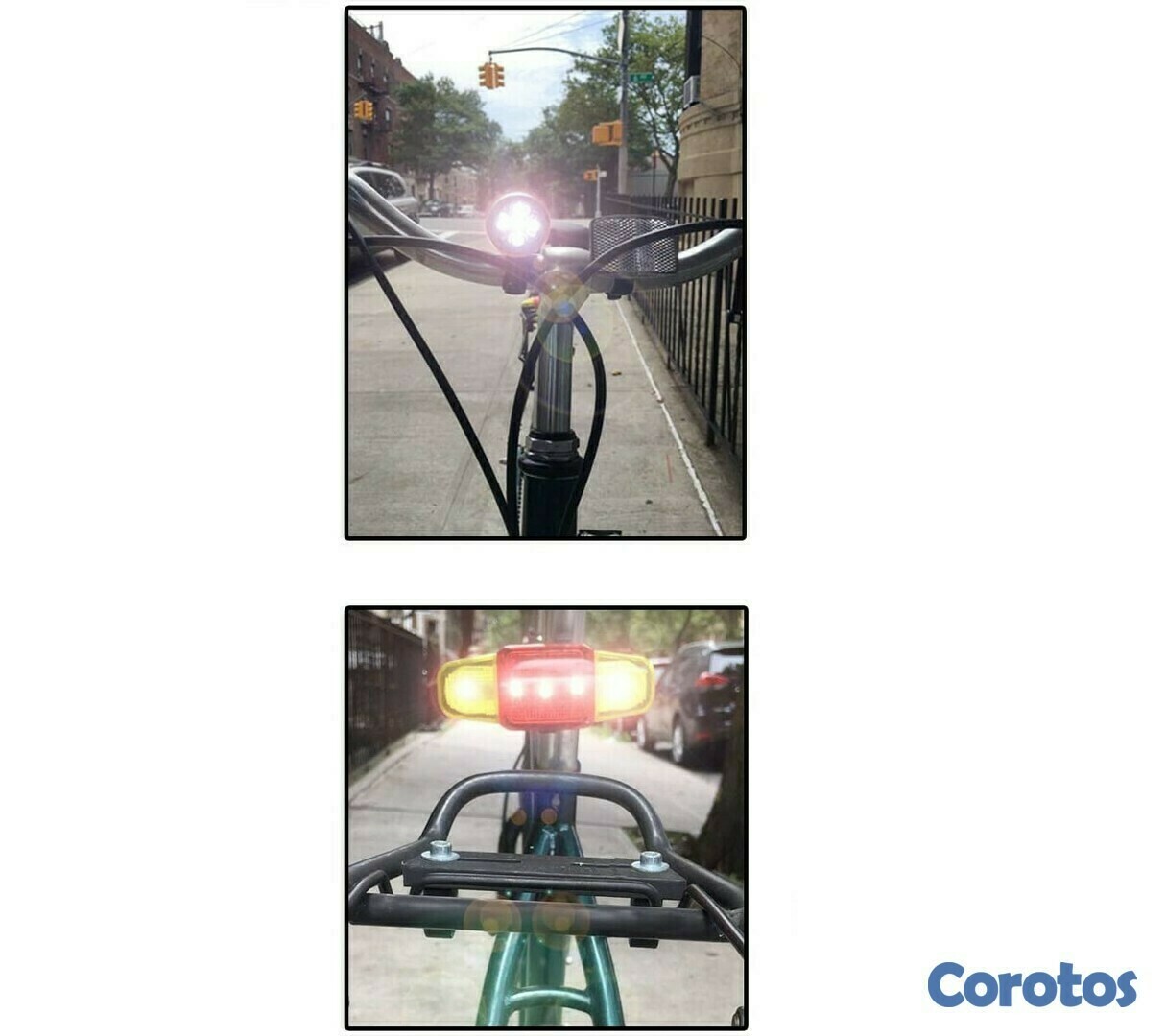 bicicletas y accesorios - Luces delantera y trasera con direccionales para bicicleta  2