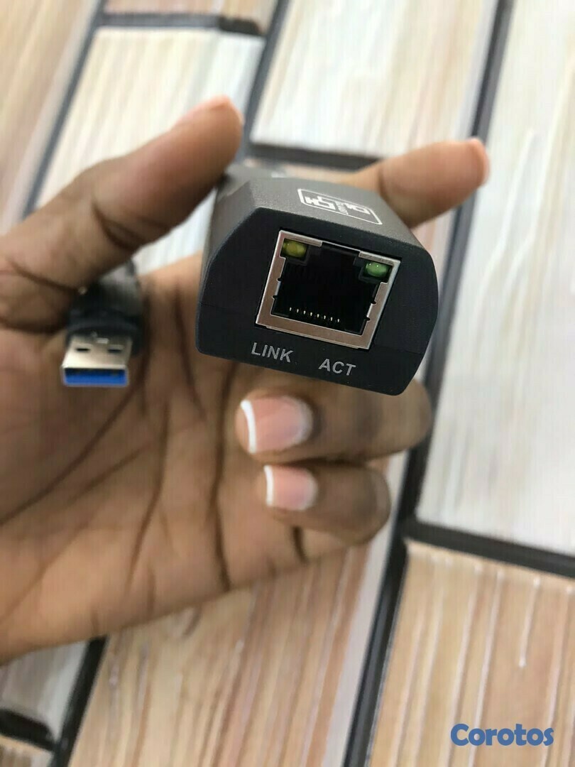 accesorios para electronica - Adaptador USB 3.0 a Ethernet red RJ45 LAN cableada Gigabit. 5