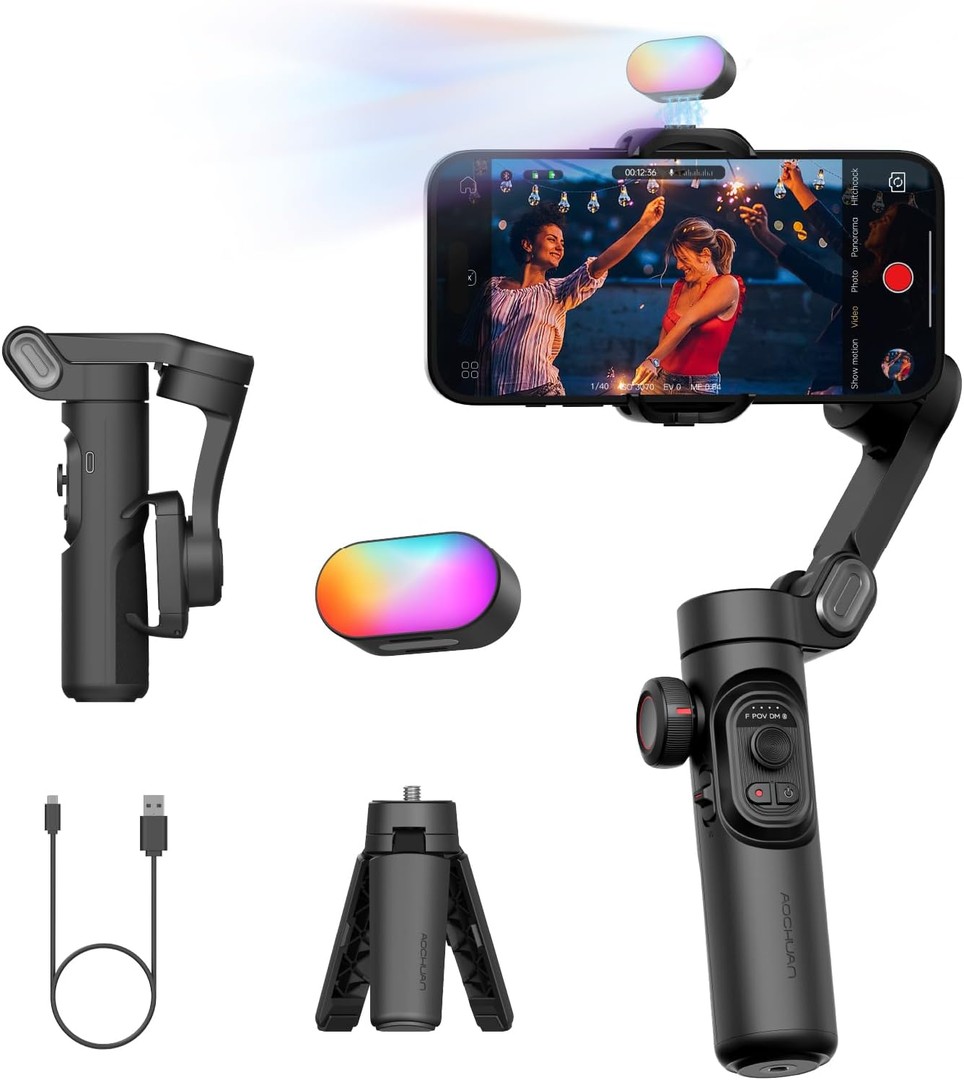 camaras y audio - Estabilizador de cardán de 3 ejes para smartphone 0
