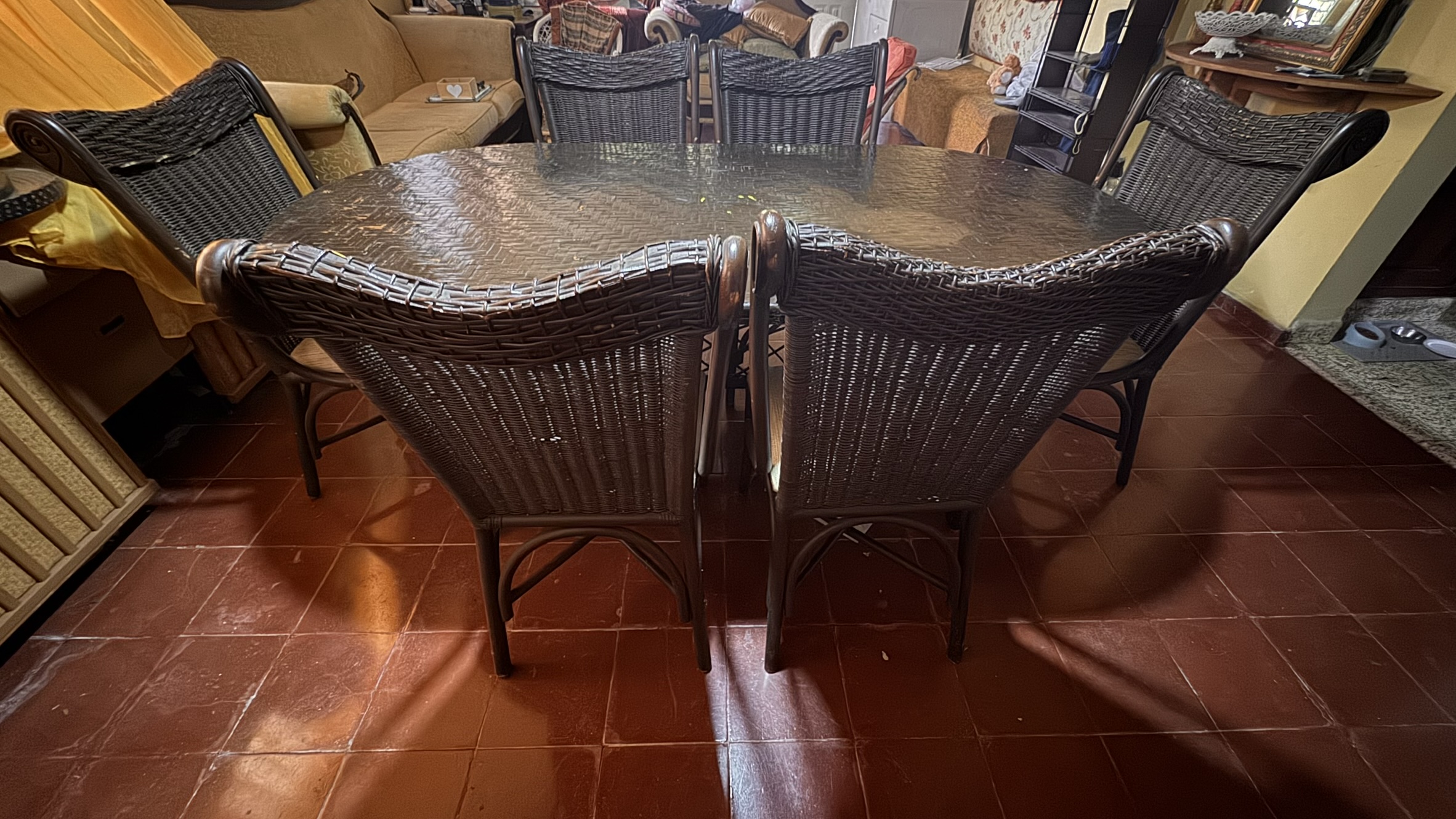 muebles y colchones - Juego de comedor de ratán 0
