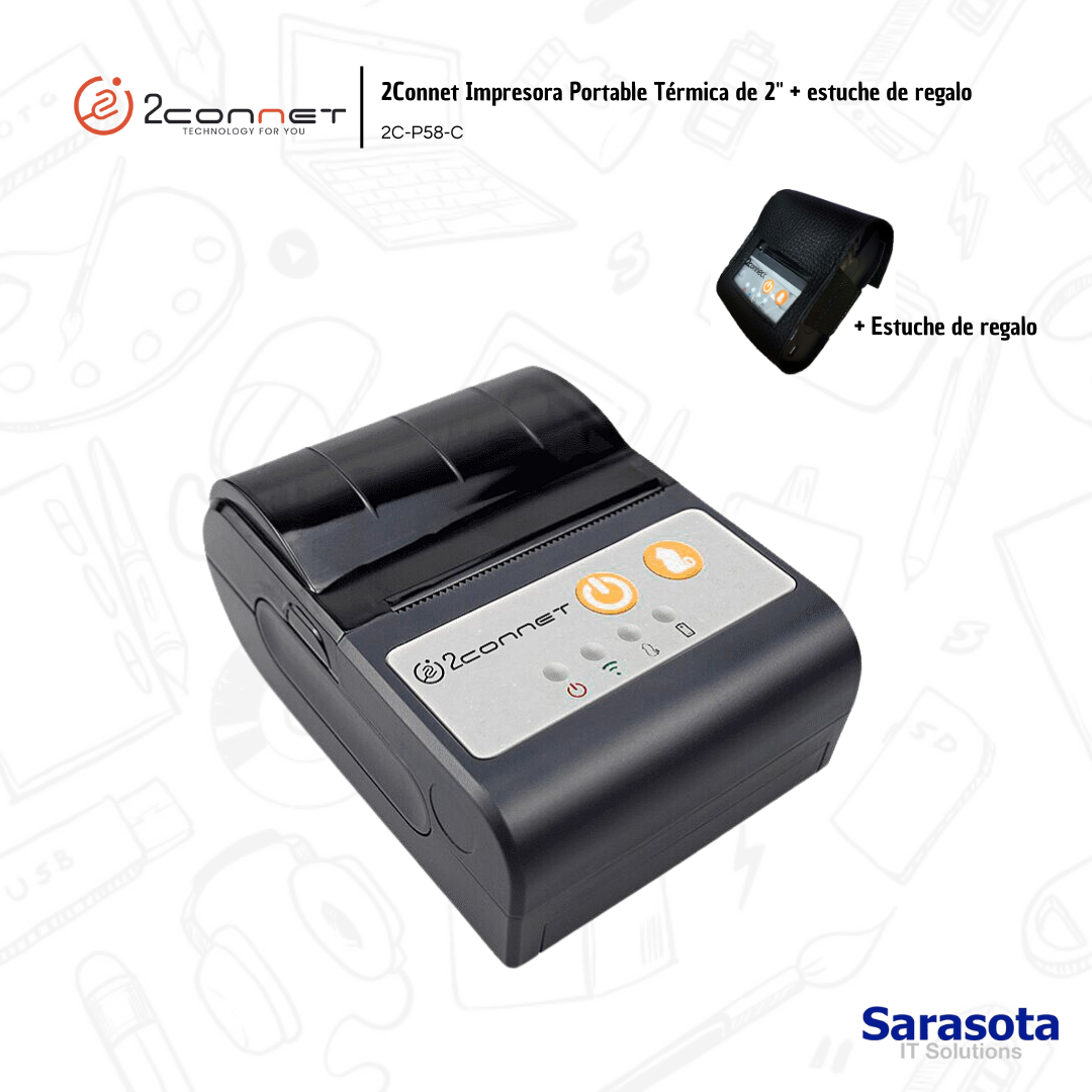 accesorios para electronica - 2Connet Impresora Portable Térmica de 2" + estuche 1
