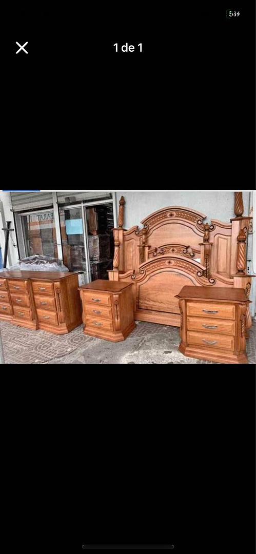 muebles y colchones - juego de habitacion caoba estilo imperial