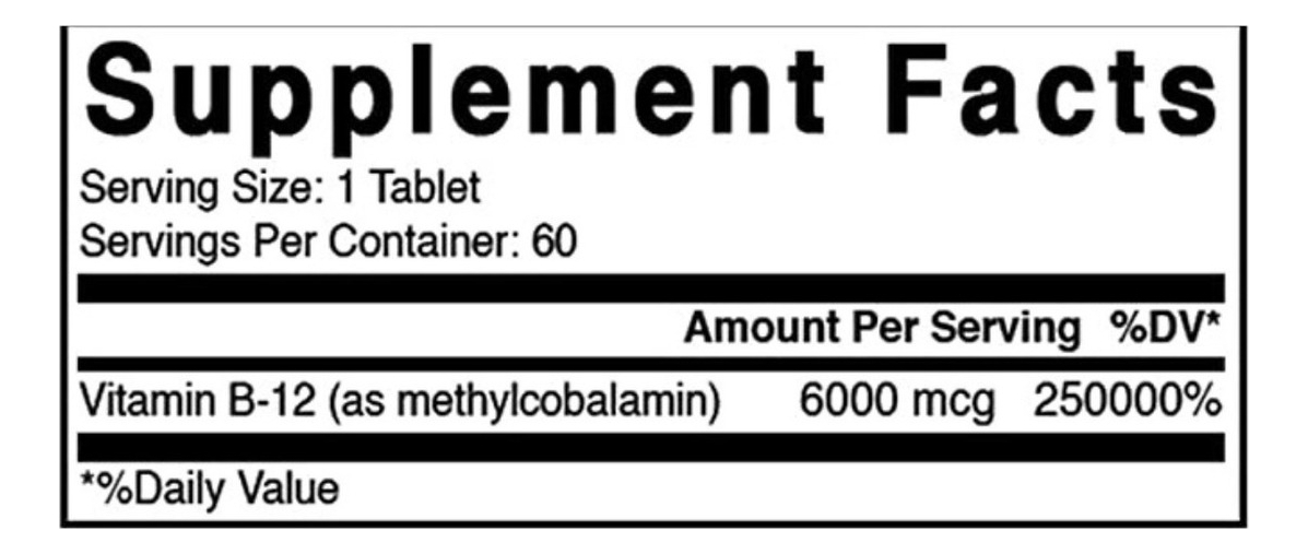 Salud y Equipamiento Médico - Vitamina B12 6000mcg Best Nature 1