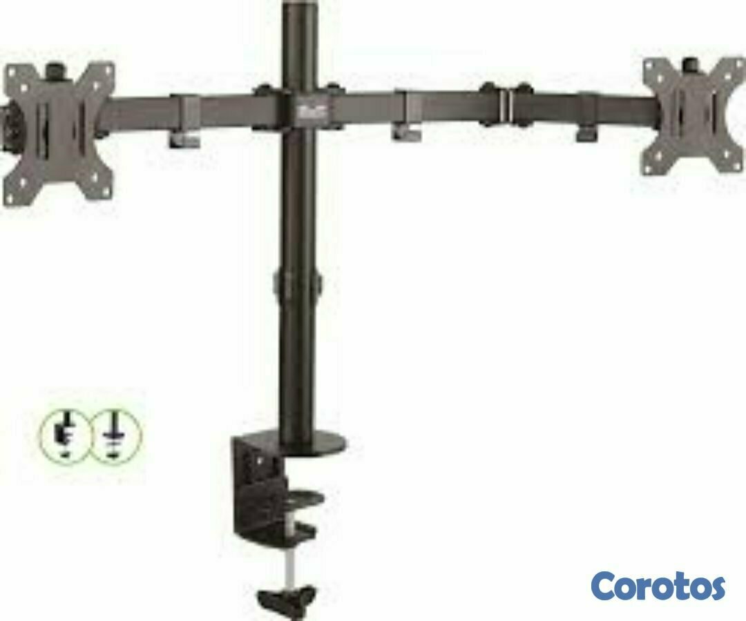 computadoras y laptops - SOPORTE PARA MONITOR LCD KLIPX DOBLE, PARA DOS MONITORES, 13-32 pulgadas  1