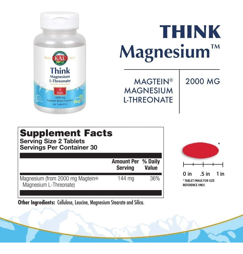 Salud y Equipamiento Médico - Treonato Magnesio 2000mg Kal 1