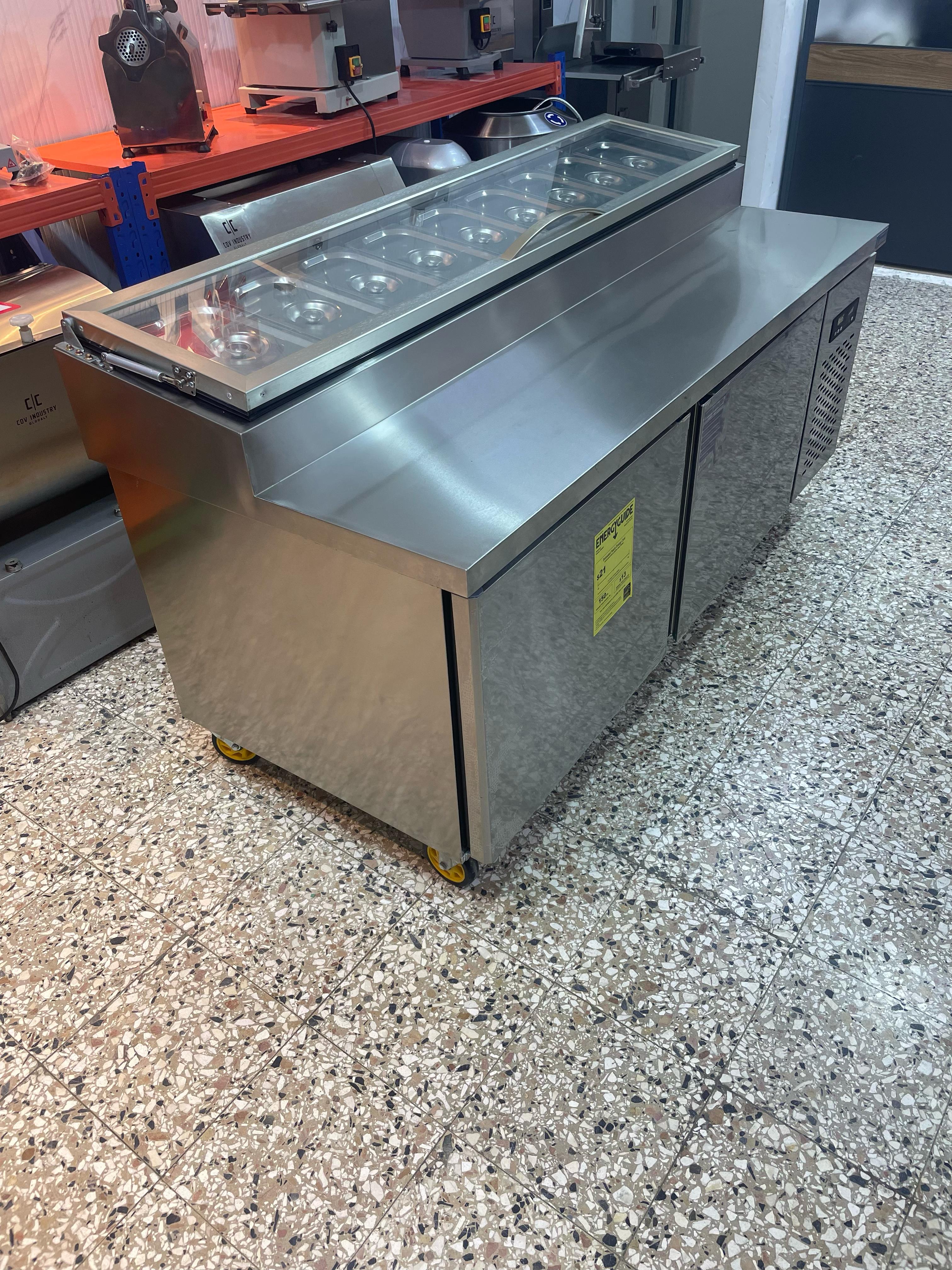 equipos profesionales - Mesa de preparar pizza con freezer 7