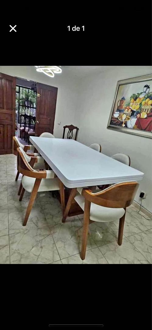 muebles y colchones - comedor en caoba moderno 0
