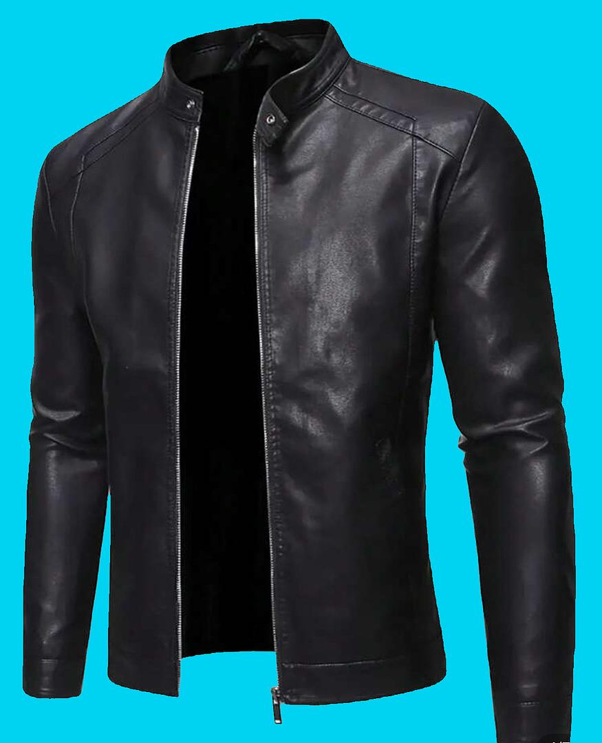 ropa para hombre - Chaqueta de motocicleta vintage casual para hombre 0