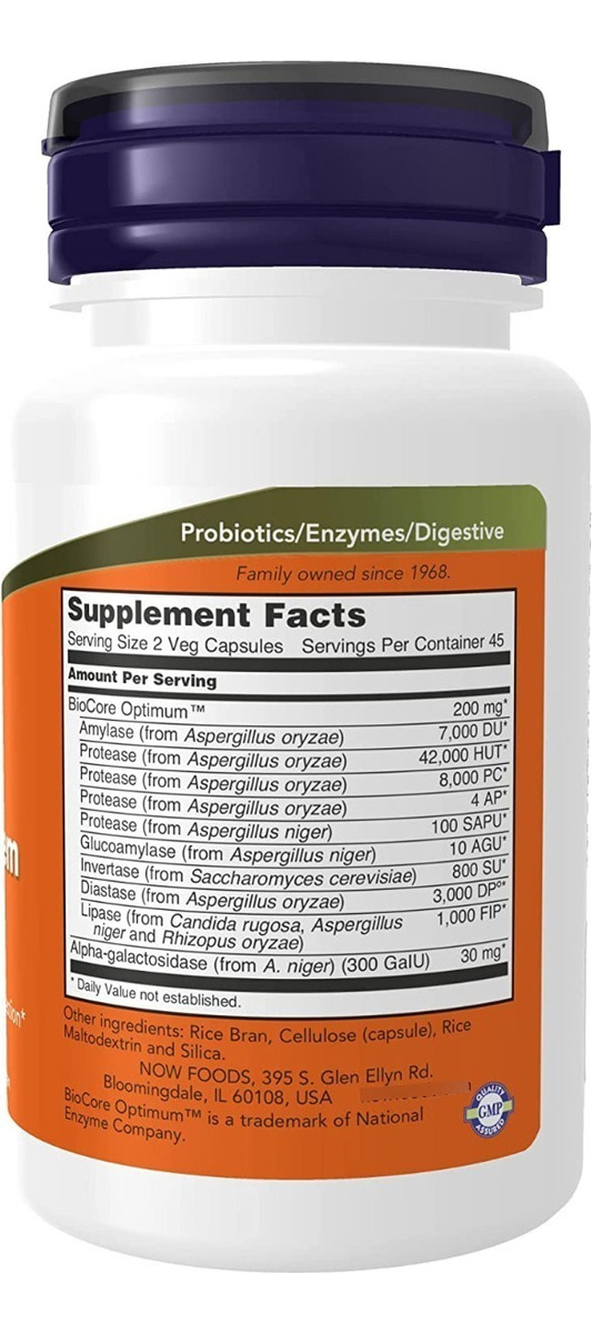 Salud y Equipamiento Médico - Enzimas Digestivas Espectro Completo Now 90 Capsulas 1