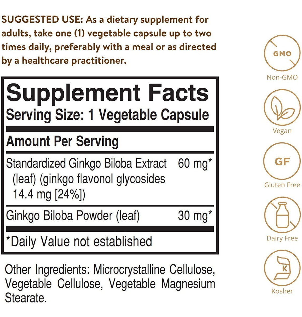 Salud y Equipamiento Médico - Super Ginkgo Biloba Solgar Cerebral Sistema Nervioso 120 Cap 1