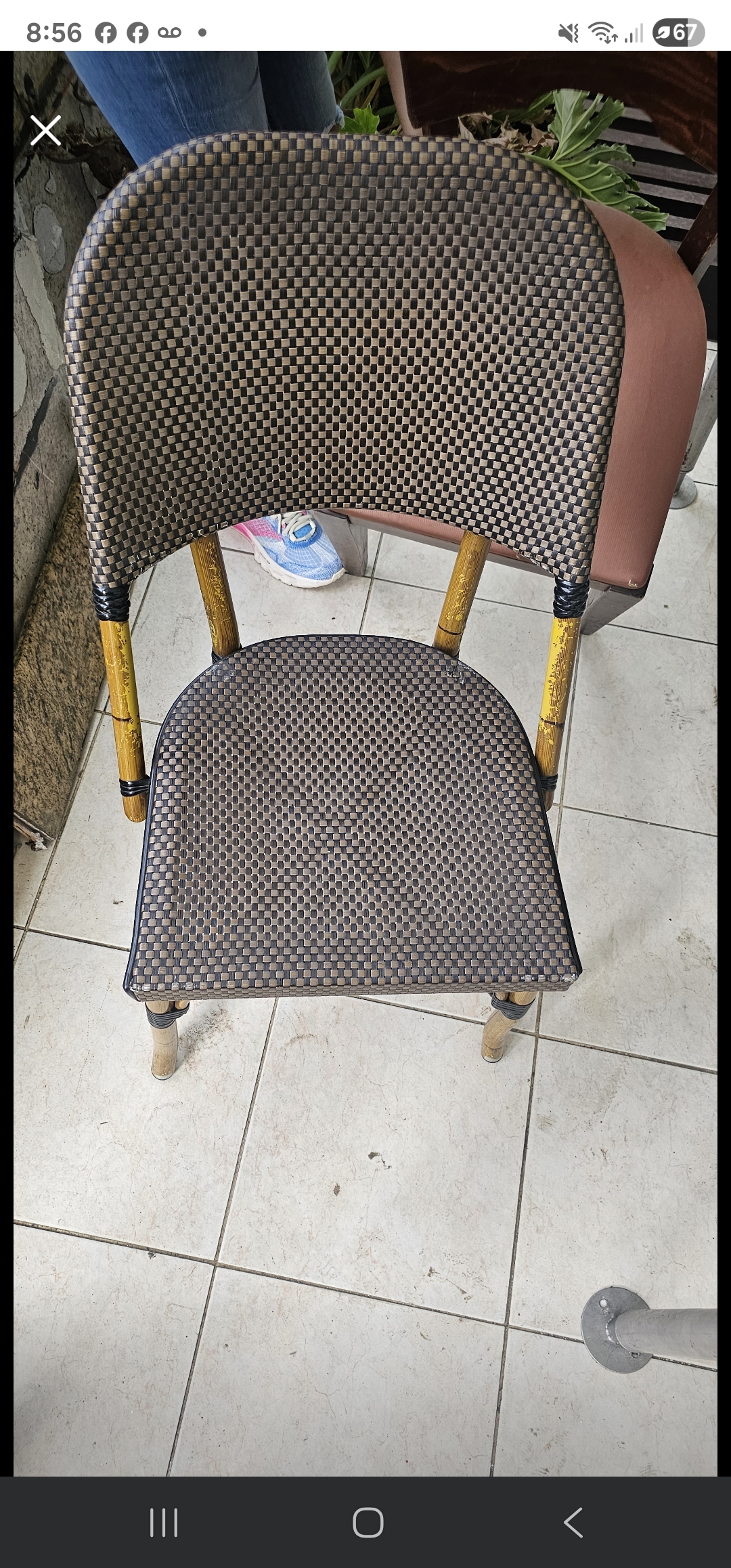muebles y colchones - Silla de mimbre sintético estilo rústico – ¡Ideal 