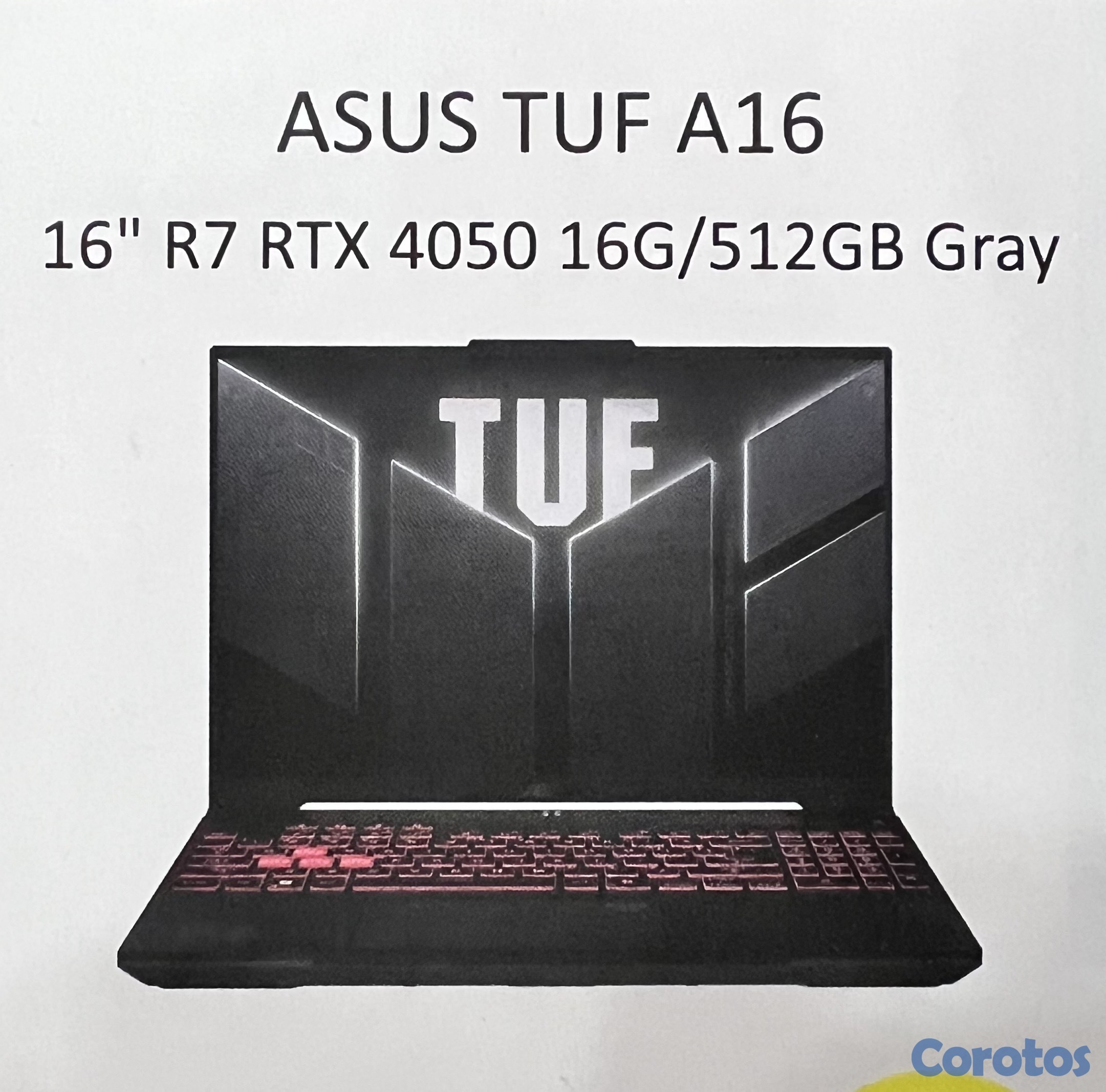 computadoras y laptops - LAPTOP GAMING ASUS A16 512GB SSD + 16GB RAM RTX4050 RYZEN 7 16” NUEVA SELLADA 2