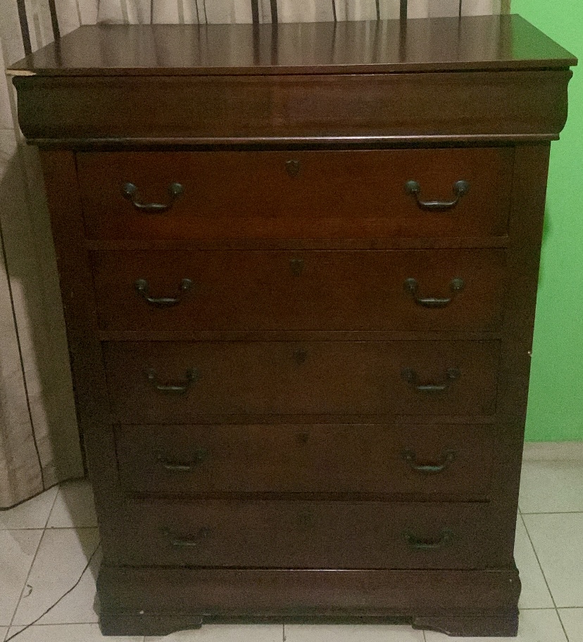 muebles y colchones - Gavetero chest importada de 6 gavetas, madera alta gama de Brazil en color Cherr