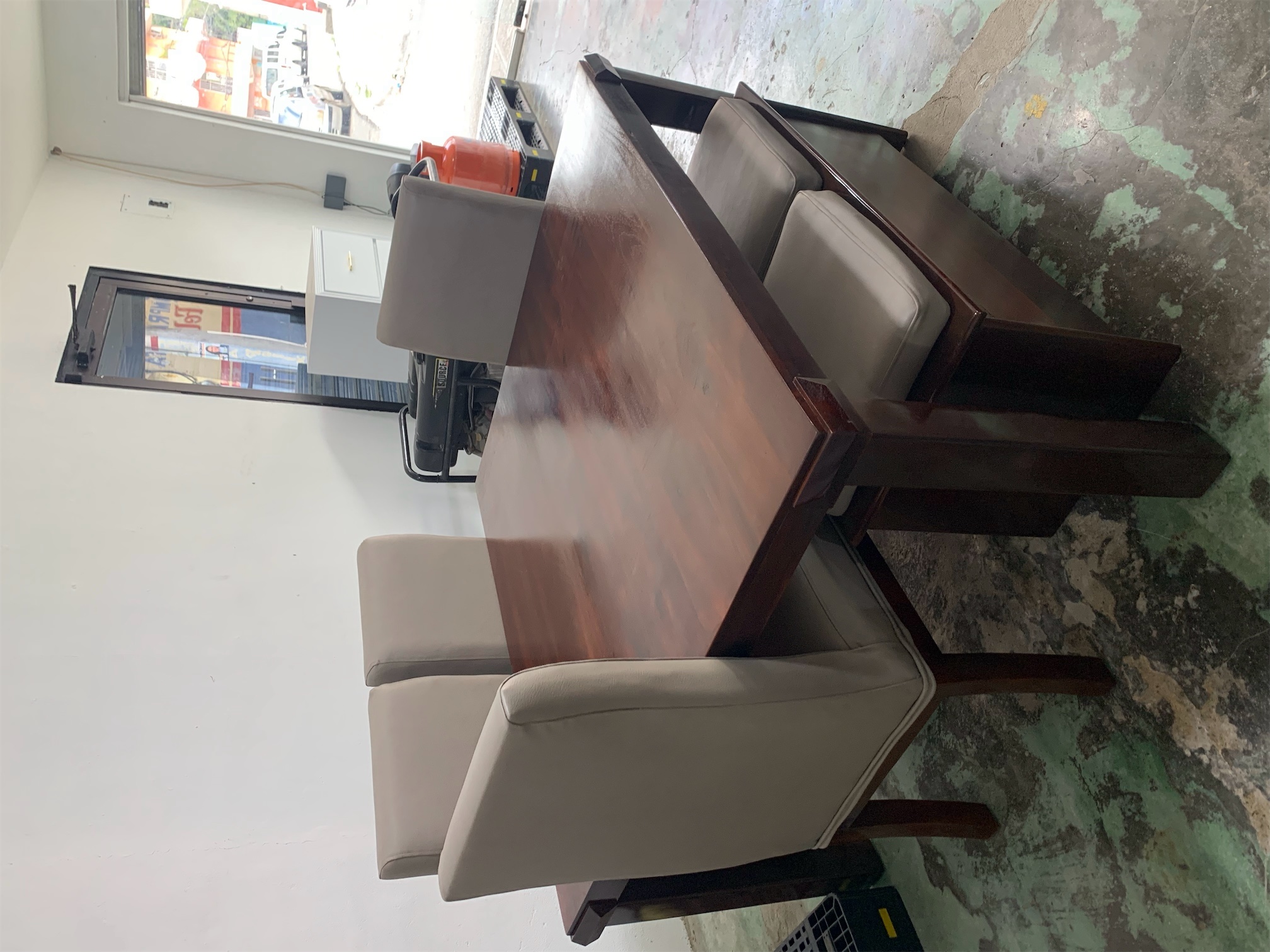 muebles y colchones - Juego de comedor caoba 