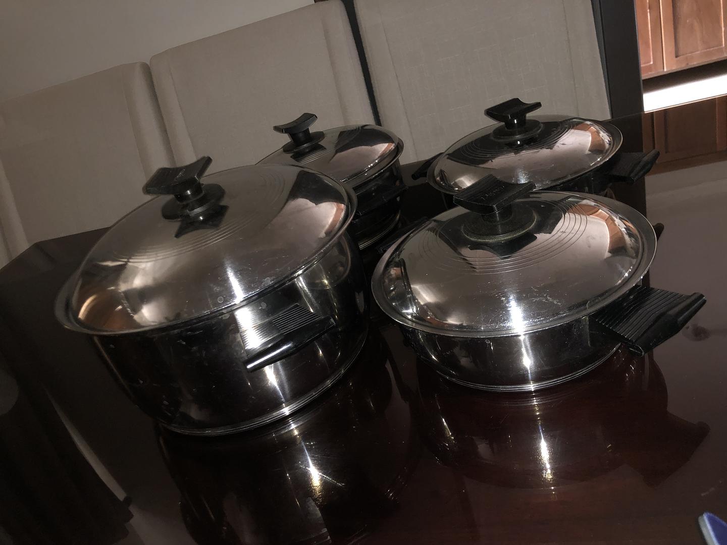 cocina - Juego de 4 ollas marca Rena Ware quirúrgica  0