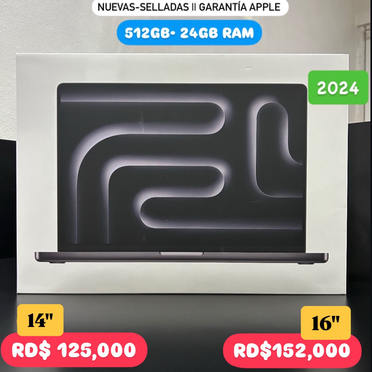 computadoras y laptops - MACBOOK PRO M4 PRO 14" 16" 512GB 24GB RAM SELLADA OFERTAAA