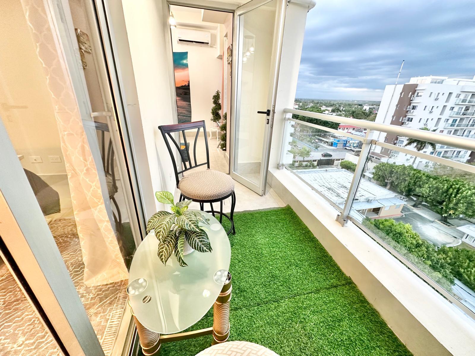 apartamentos - APTO 1 HAB., AMUEBLADO, PISO 8, TORRE BOCA DEL MAR III, BOCA CHICA, CON  VISTA   2
