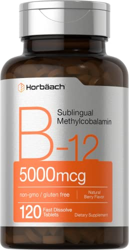 Salud y Equipamiento Médico - B12 Sublingual Metilcobalamina 5000 Mcg 120cap Horbaach 0