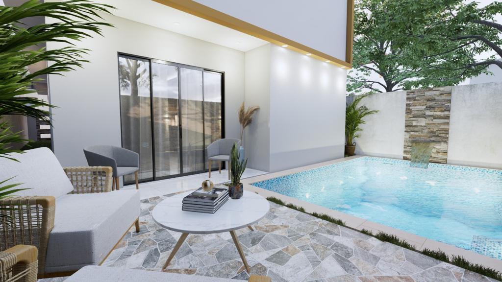 casas - Venta de casa con piscina en la autopista de san Isidro reserva con 3000usd 1