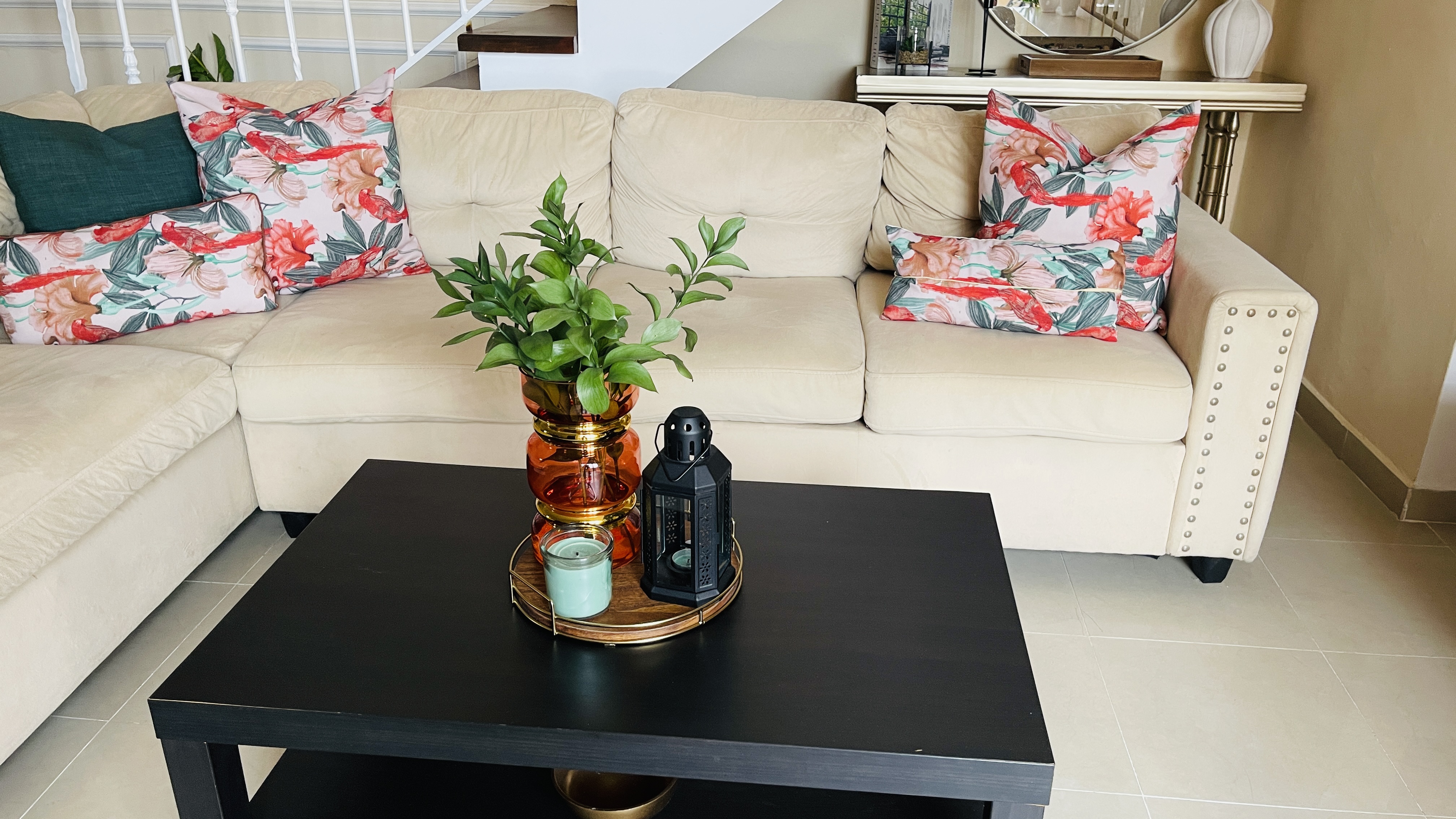muebles y colchones - Mueble L -Grande. Beige . Gamuza americana  2