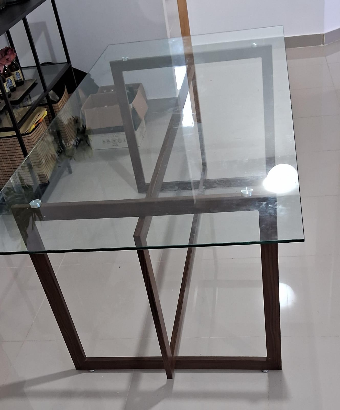 muebles y colchones - Mesa de cristal para 6 sillas 1