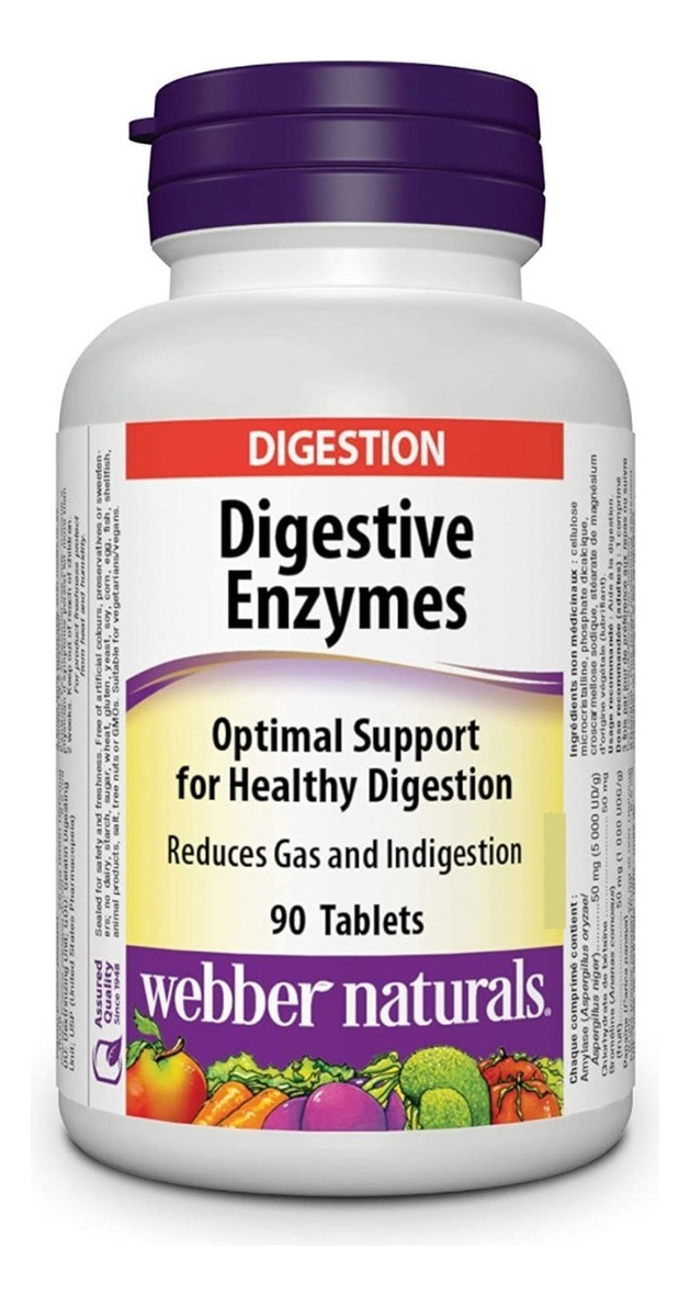 Salud y Equipamiento Médico - Enzimas Digestivas Webber 90tab - - Unidad A $2496 0