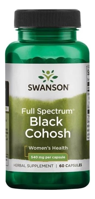 Salud y Equipamiento Médico - Hierba Negra  Black Cohosh 540mg 60 Cápsulas Swanson 0