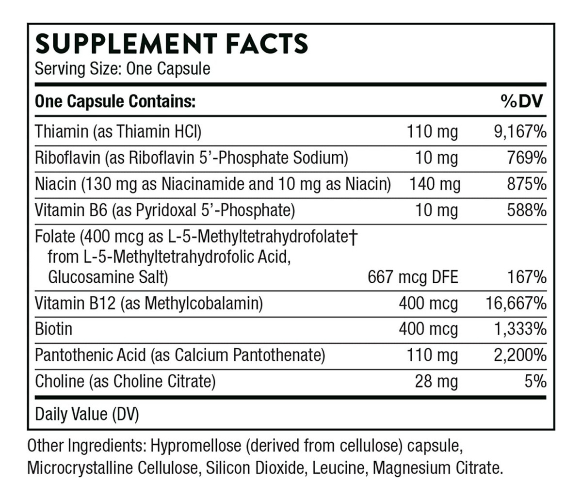 Salud y Equipamiento Médico - Complejo B 60caps Thorne Research 1