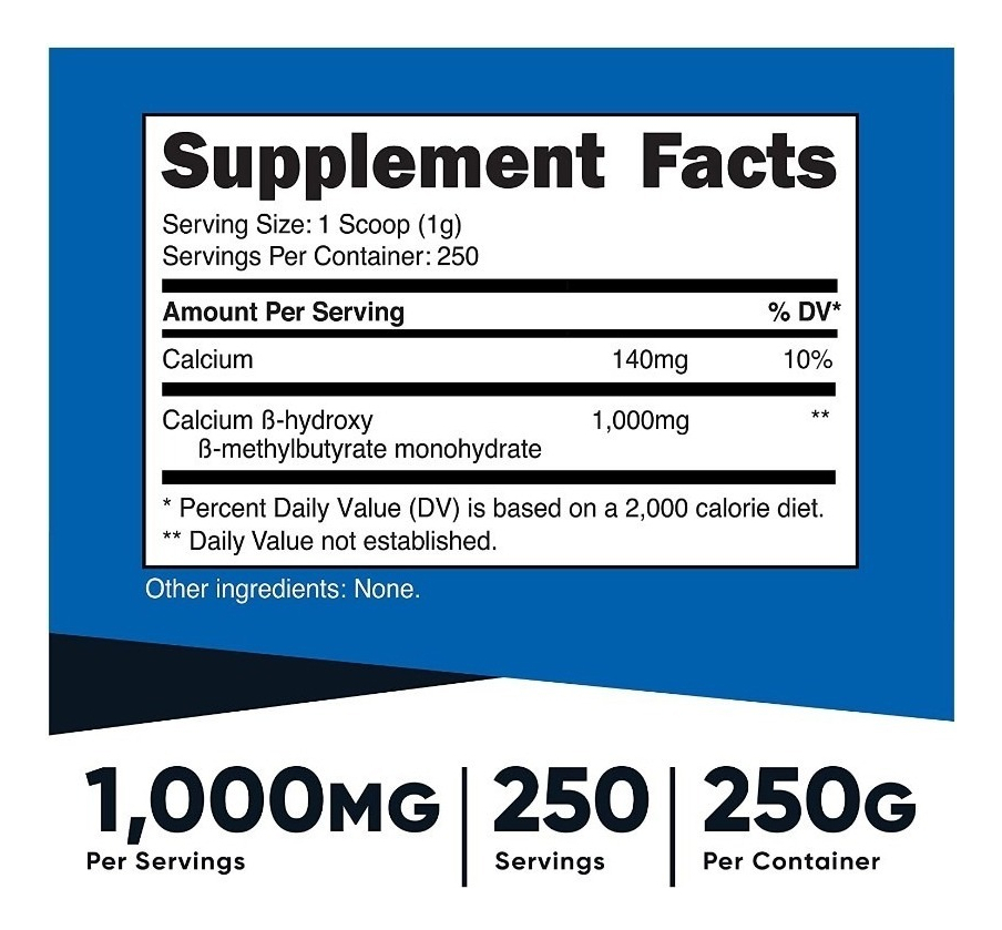 Salud y Equipamiento Médico - Nutricost Hmb Polvo - 1000 Mg 1