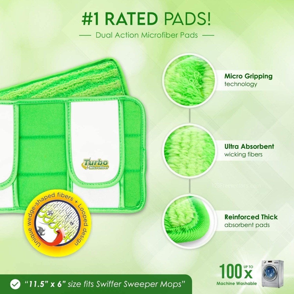 Salud y Equipamiento Médico - Swiffer Recambio Barrido En Seco Y Humedo Lavables 2 Und 1