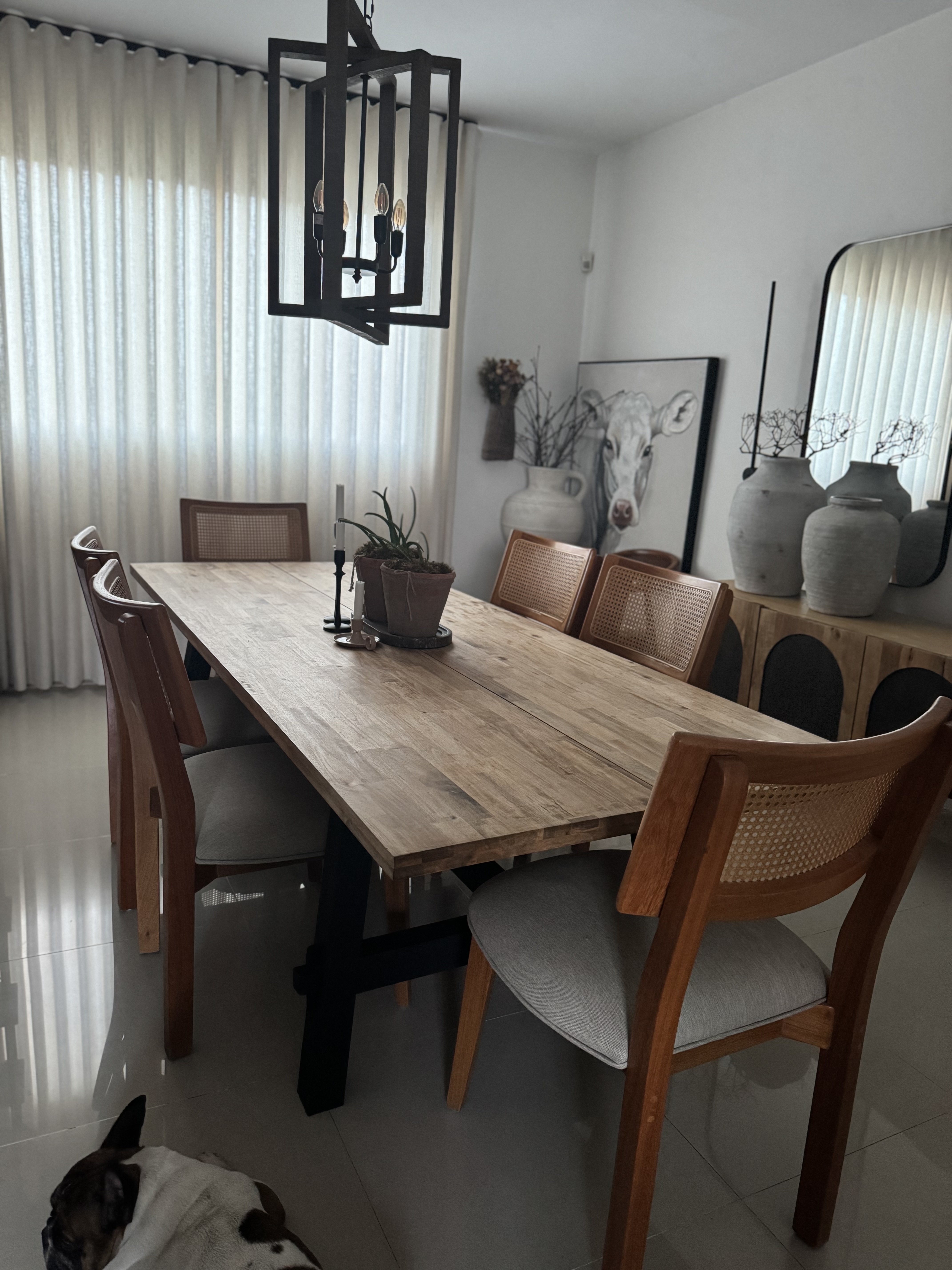 muebles y colchones - Sillas de comedor en roble y pajilla  2