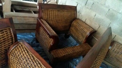 muebles y colchones - Muebles en mimbre y roble 
