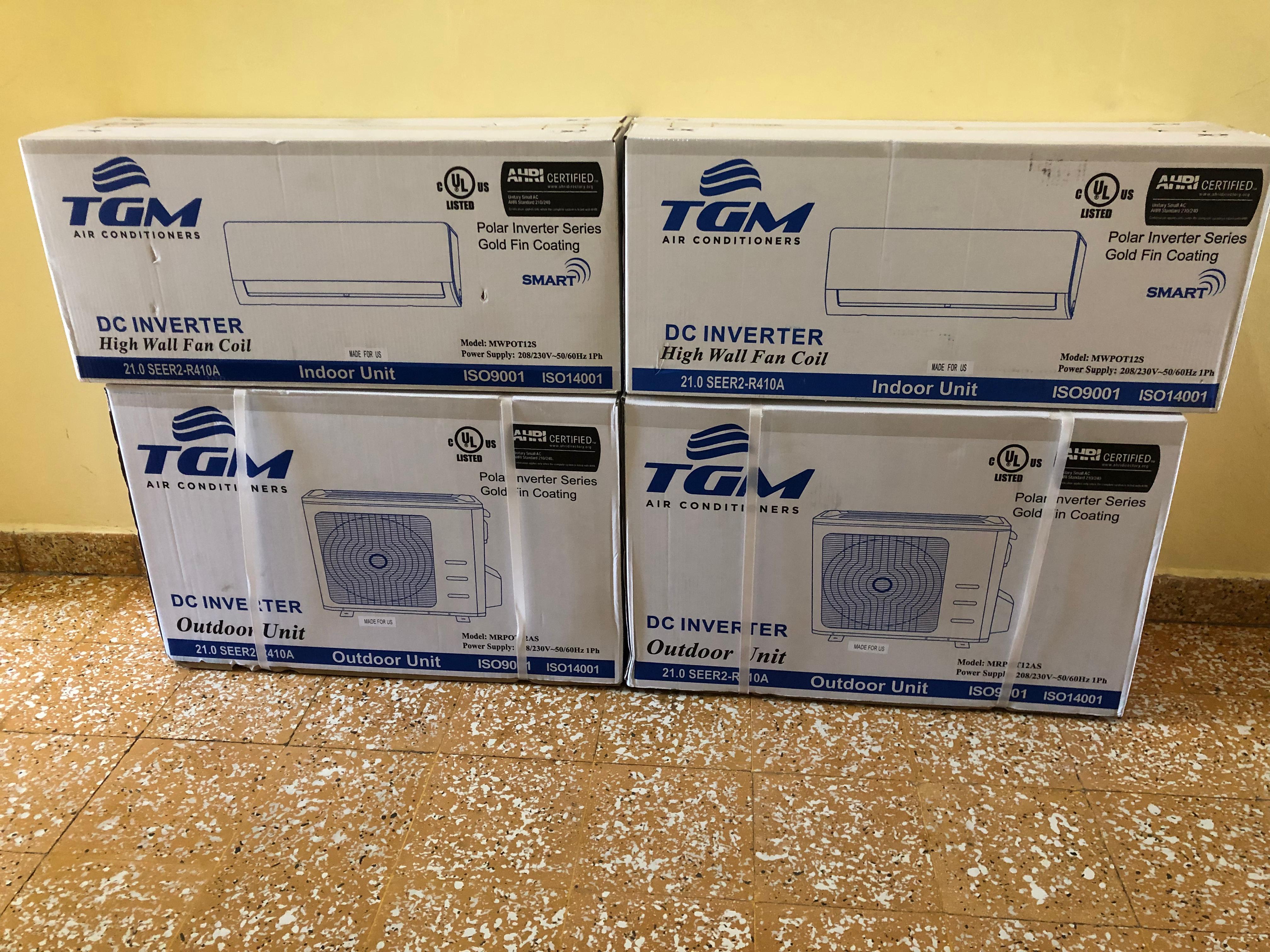 aires acondicionados y abanicos - aire acondicionado tgm 12,000 btu inverter eficiencia 21  2