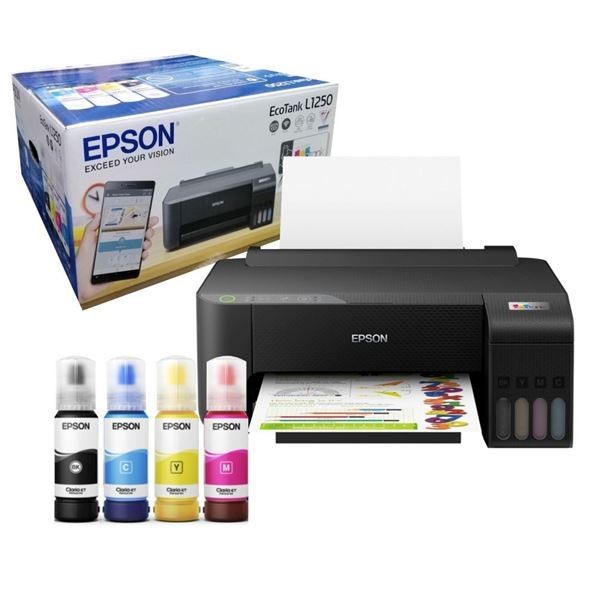 impresoras y scanners - IMPRESORA EPSON ECOTANK L1250 SOLO IMPRESION, SISTEMA DE TINTA CONTINUA  DE FABR 1