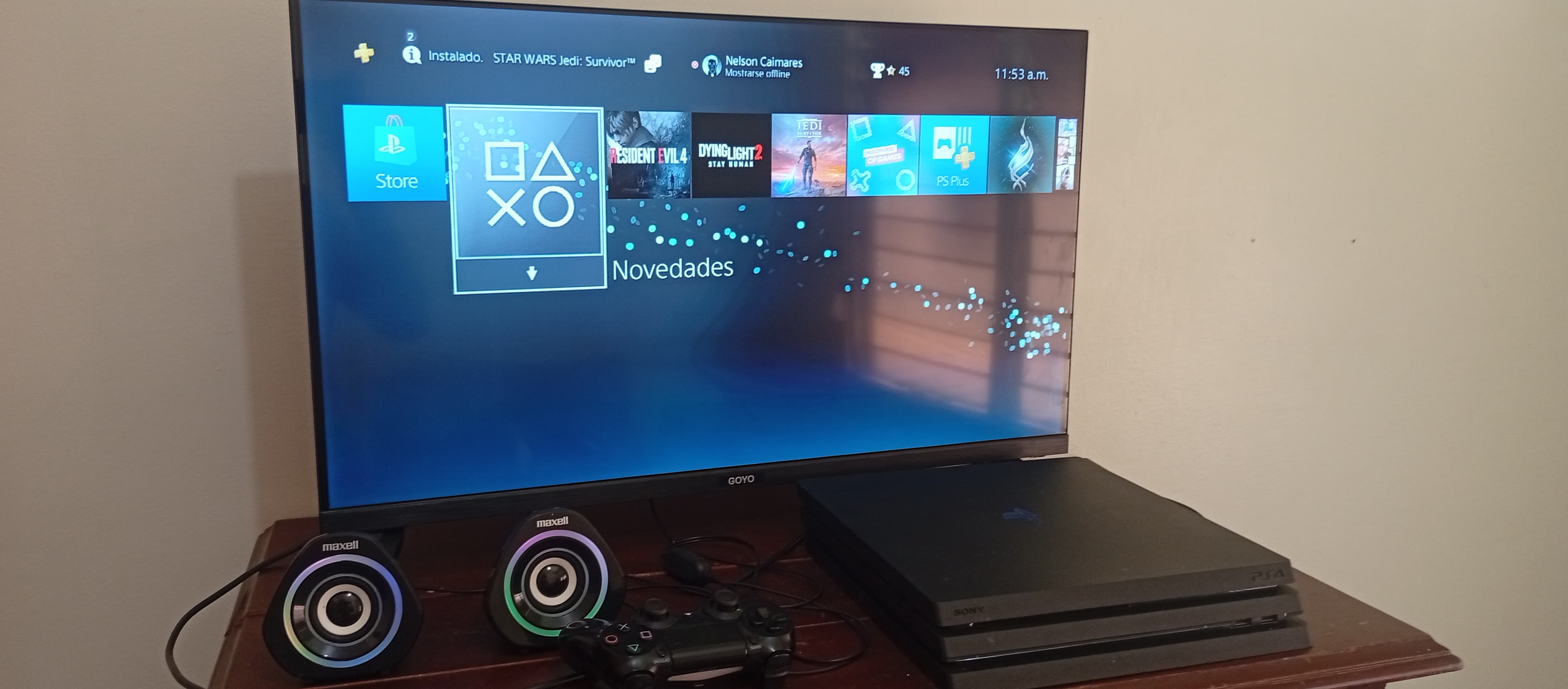 consolas y videojuegos - TV Goyo, PS4 PRO 1