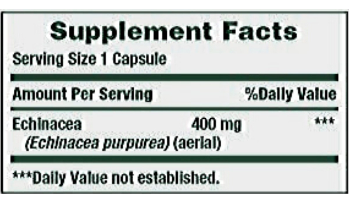 Salud y Equipamiento Médico - 100 Capsulas De Equinacea 1