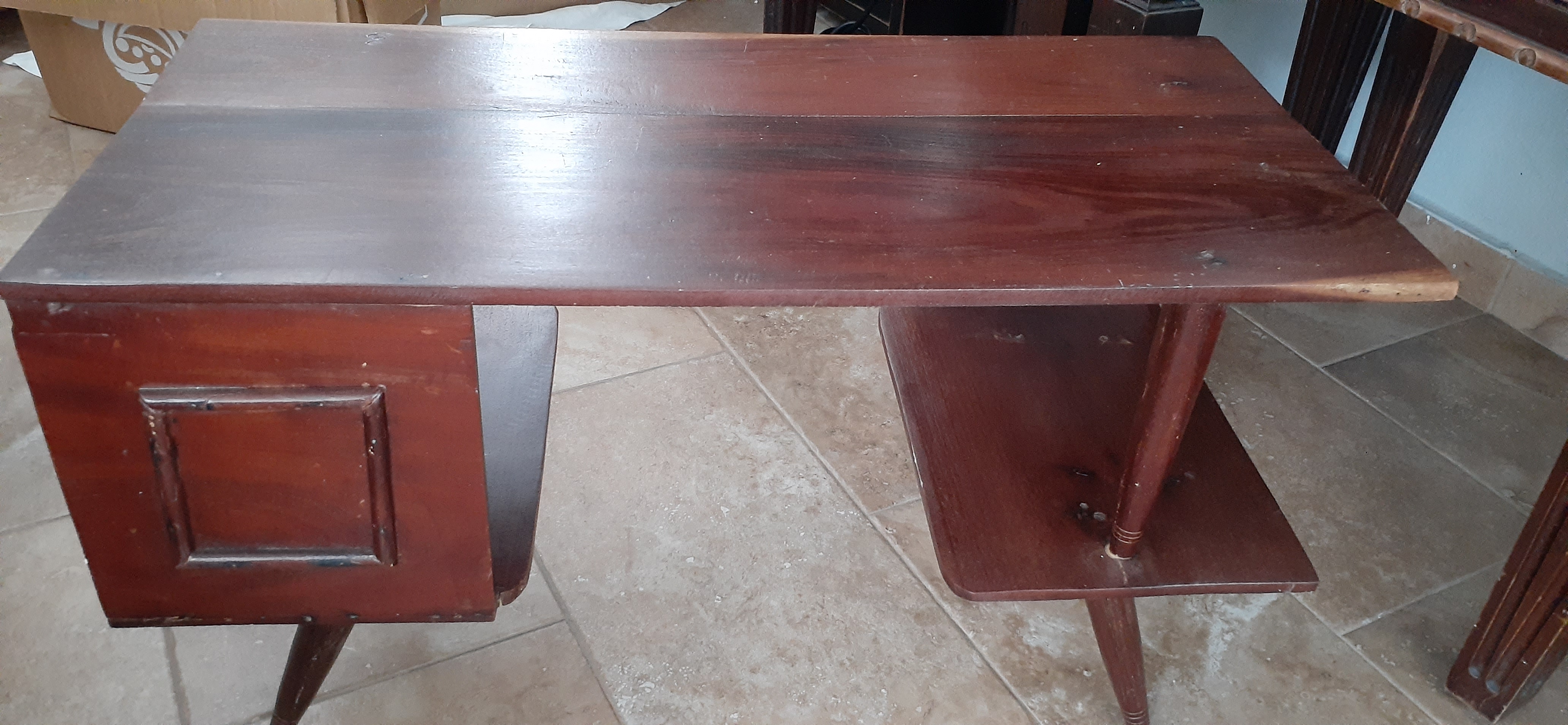muebles y colchones - vendo varias mesa centro lateral antigua cahoba pura 0