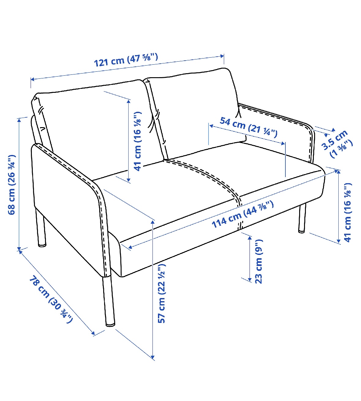 decoración y accesorios - Sofá de dos plazas ( mueble )  5