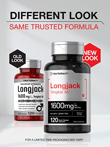Salud y Equipamiento Médico - Longjack Tongkat Ali 1600 Mg 120 Capsulas Horbaach 2