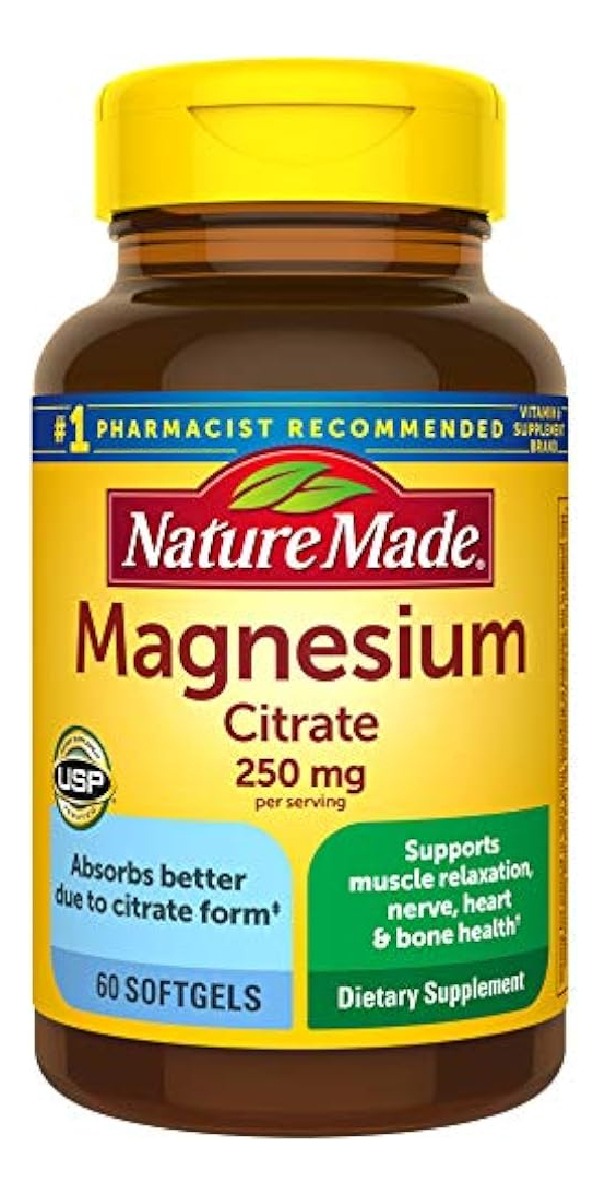 Salud y Equipamiento Médico - Citrato De Magnesio Nature Made 250 Mg, Suplemento Dietético 0