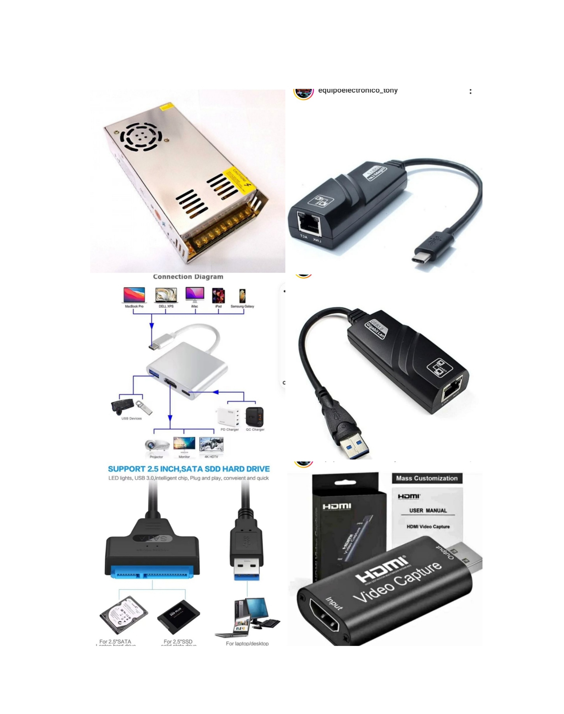 accesorios para electronica - fuentes y adaptadores 