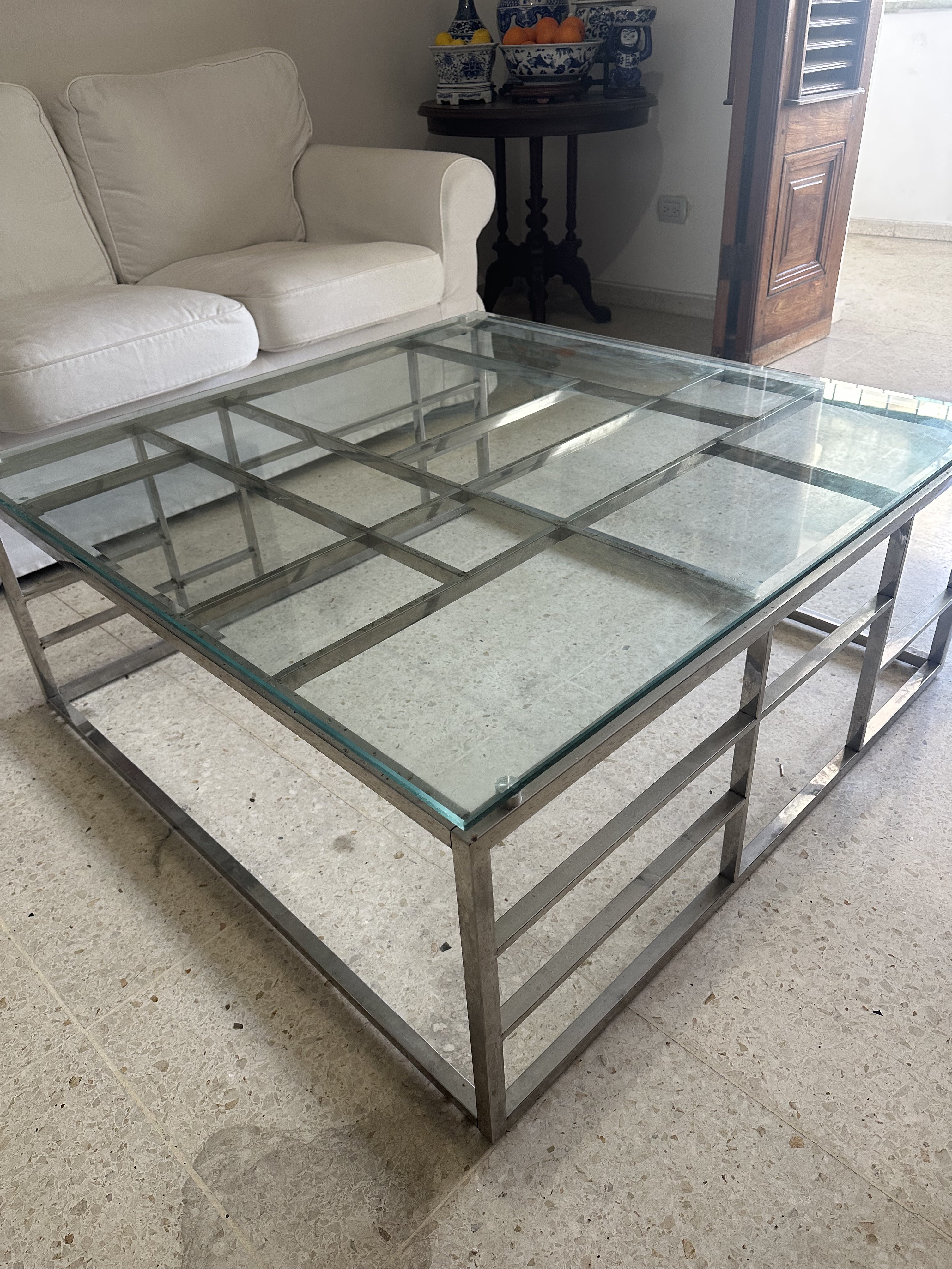 muebles y colchones - Mesa de cristal  1