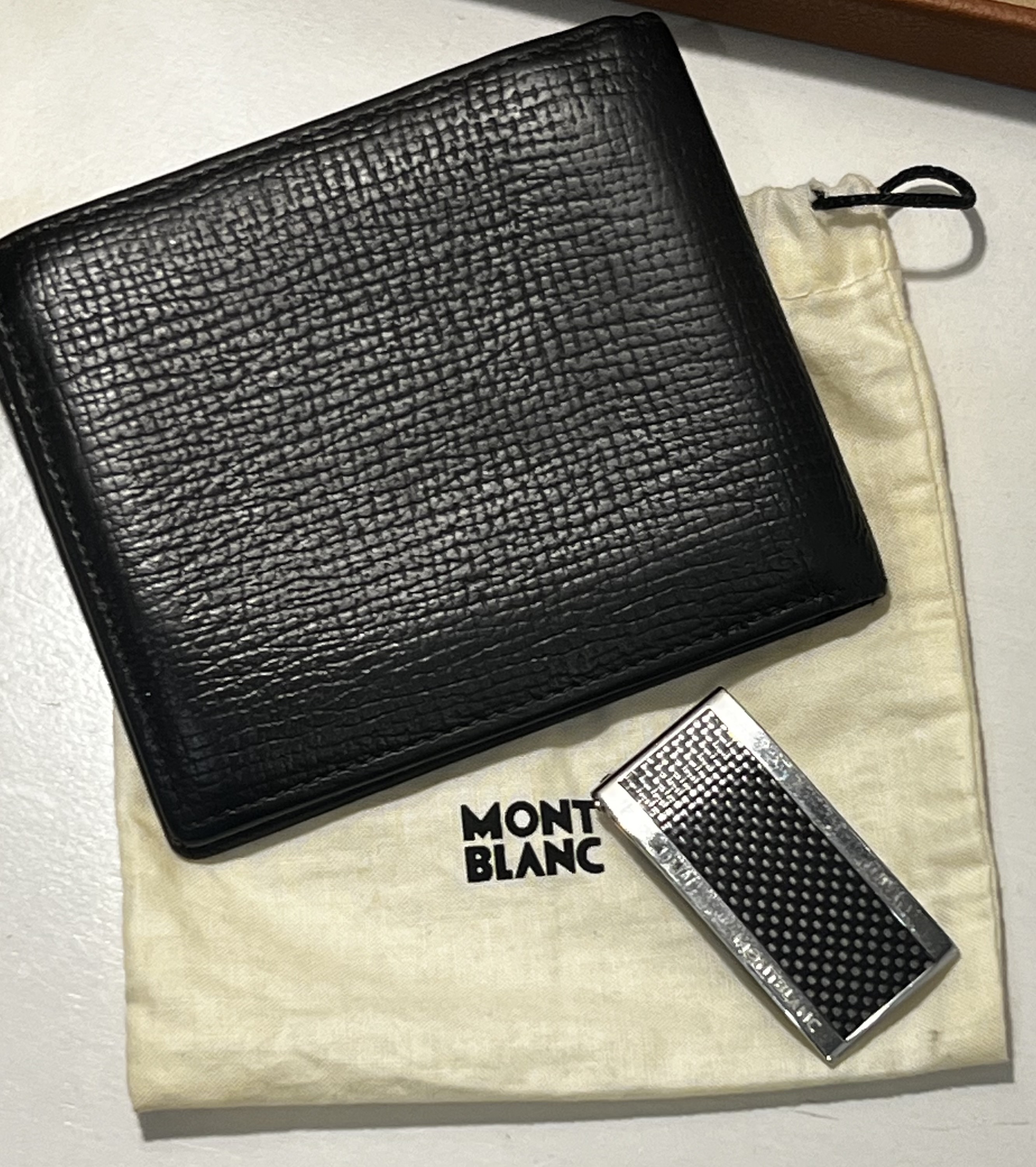 carteras y maletas - MONTBLANC Billetera Bifold de Cuero Texturizado Marrón para Hombre 3