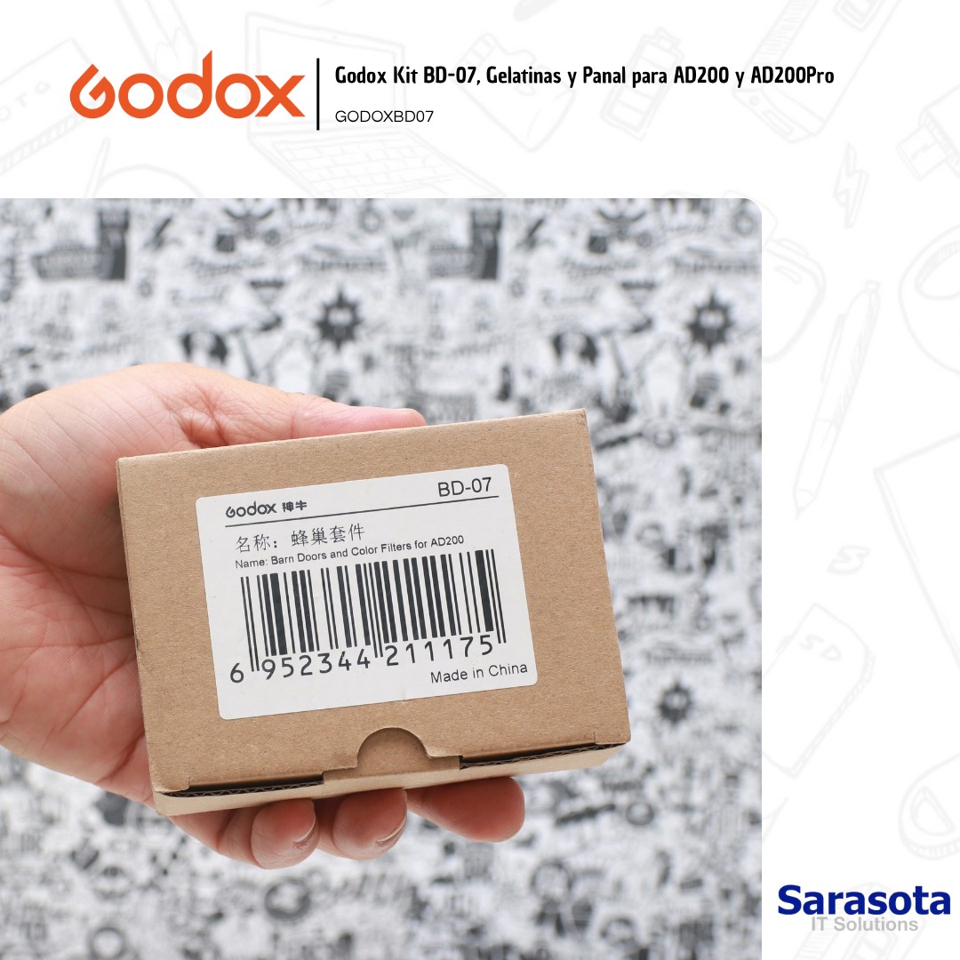 accesorios para electronica - Godox Kit BD-07, Gelatinas y Panal para AD200 y AD200Pro