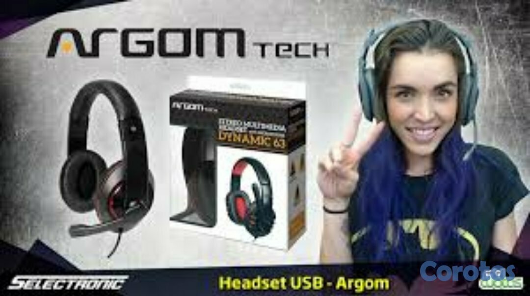 computadoras y laptops - AUDÍFONO USB CON MICROFONO  GAMER ARGOM  ARG-HS-0063