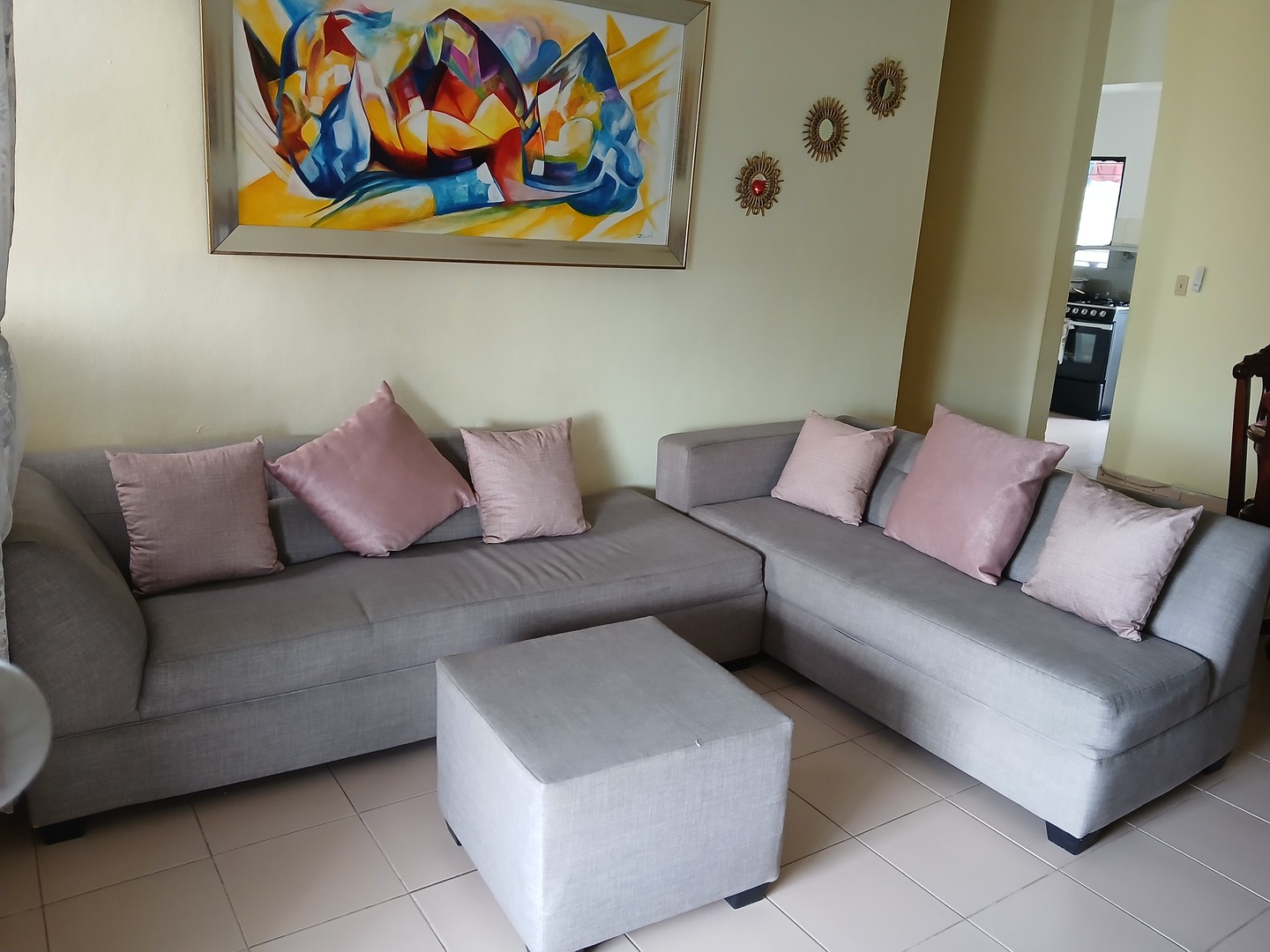 muebles y colchones - Vendo juego de muebles tipo L 2