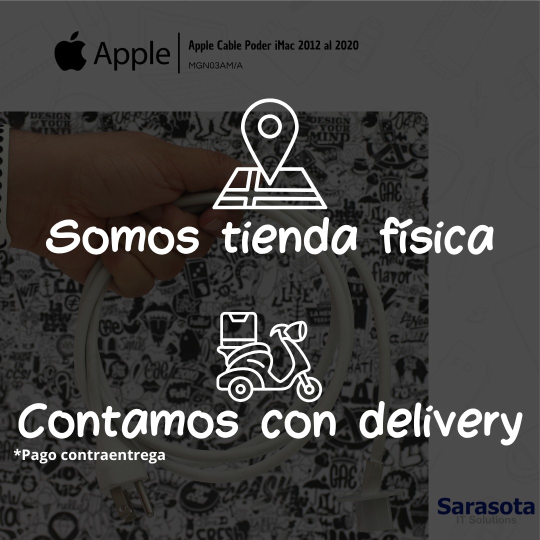 accesorios para electronica - Apple Cable de poder blanco para iMac 2