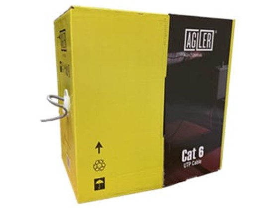 otros electronicos - ROLLO DE CABLE UTP AGILER CAT6, 1000 PIES, 24 AWG, 100% COBRE, FLUKE TEST PASS, 