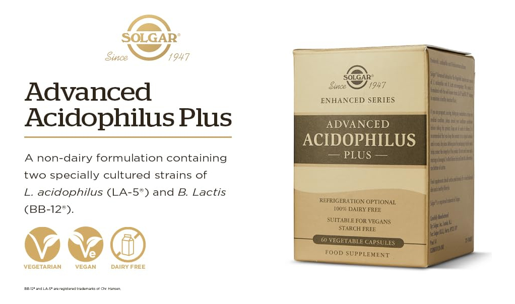 Salud y Equipamiento Médico - Solgar Advanced Acidophilus Plus 120 Capsulas Flora 2